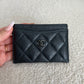 CHANEL LAMBSKIN QUILTED CARD HOLDER