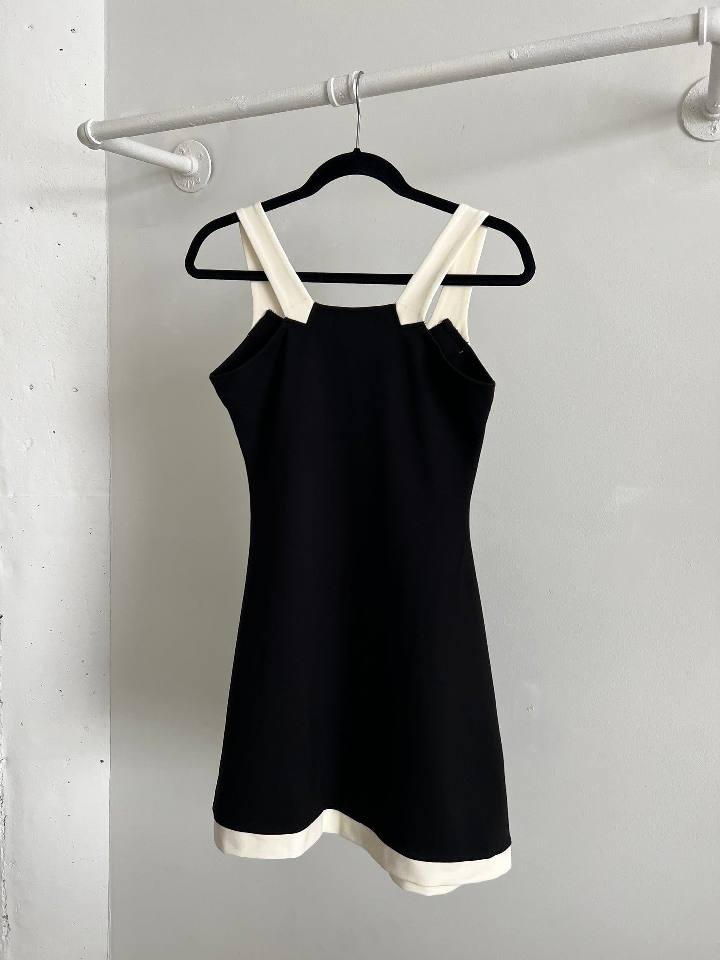 Dresses Chanel Black Printed Metallic Knit Dress - Size FR 34
